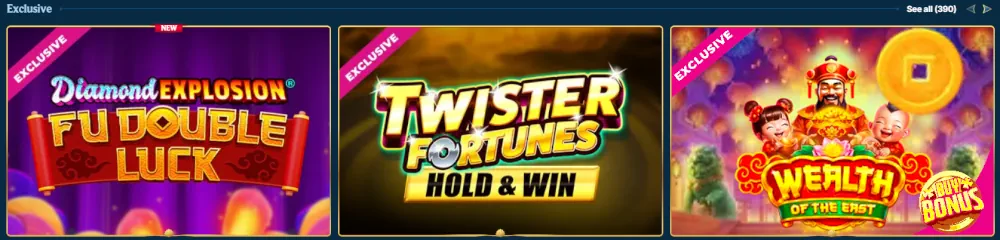 AquaWin Casino Exclusive Games